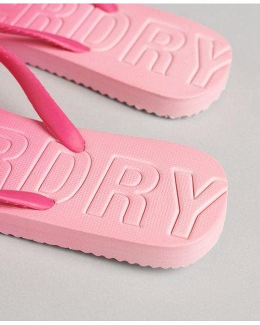 Superdry Pink Code Dip Dye Flip Flops Hot/Baby Dip Dye