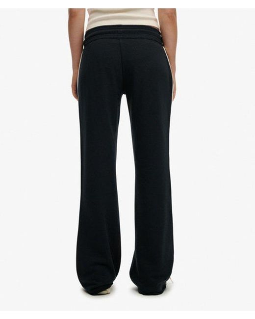 Superdry Blue Athletic Essentials Stripe Flare joggers