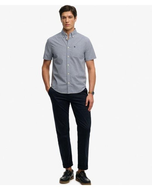 Superdry Blue & Co Preppy Poplin Short Sleeve Shirt for men