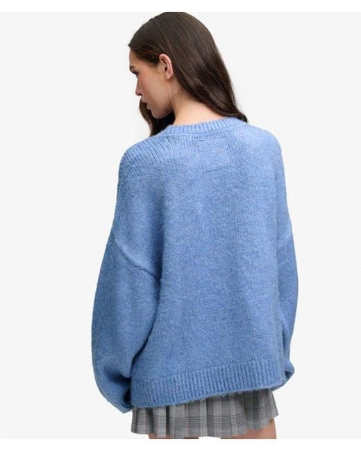 Superdry Blue & Co Slouchy Brushed Knit Jumper