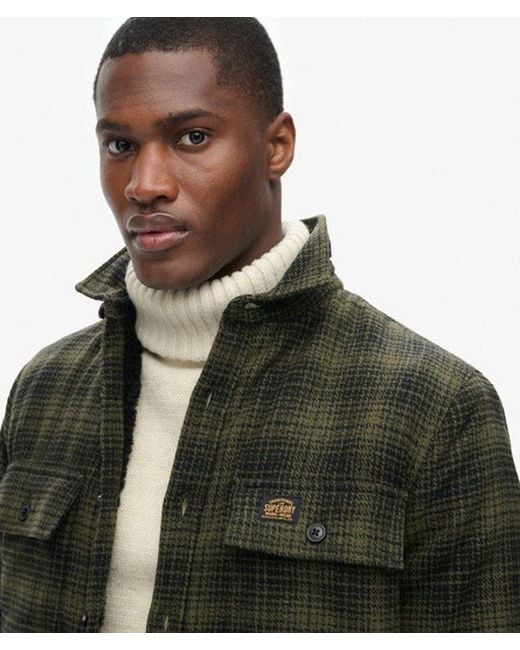 Superdry Black & Co Wool Miller Overshirt for men