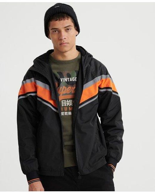 Superdry Black Eclipse Cagoule Jacket for men