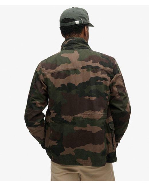 Superdry Gray Rookie Military Jacket for men