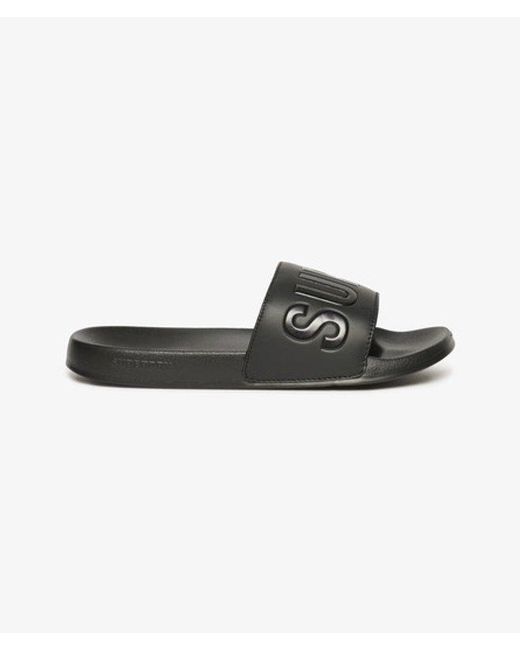 Superdry Black & Co Core Pool Sliders for men