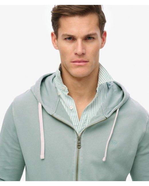 Homme Sweat À Capuche Zippé Classique Essential Taille Superdry pour homme en coloris Blue
