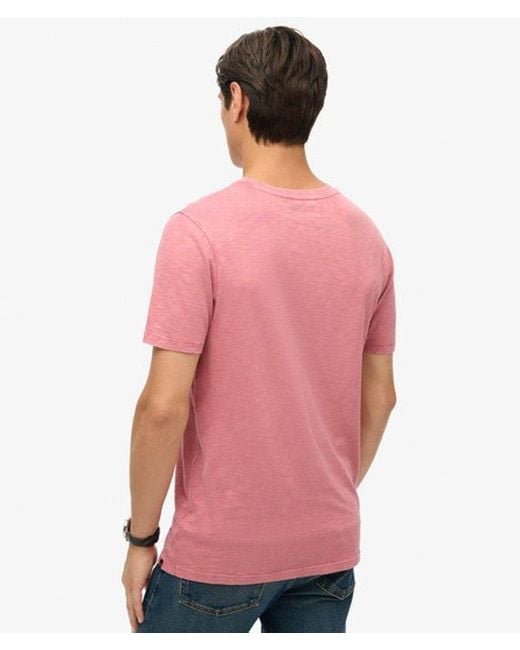 Superdry Red & Co V-neck Slub Short Sleeve T-shirt for men
