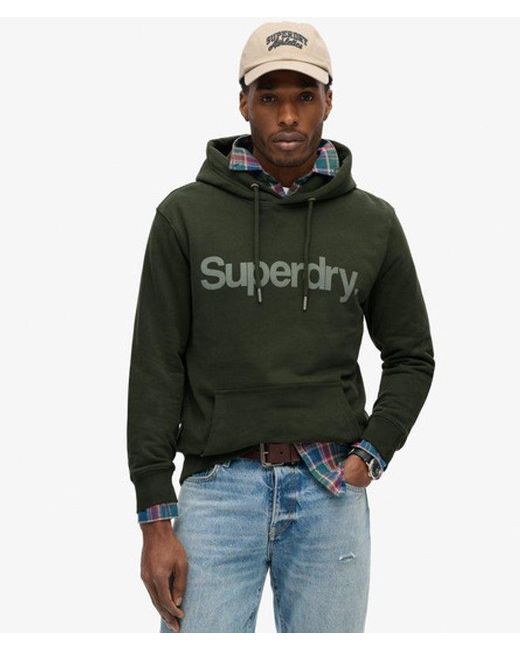 Superdry Green & Co Core Logo City Loose Fit Hoodie for men