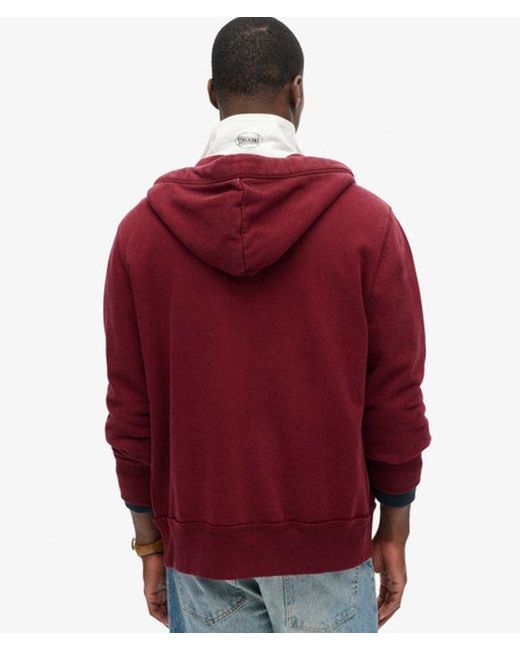 Superdry Embroidered Vintage Athletic Zip Hoodie for men