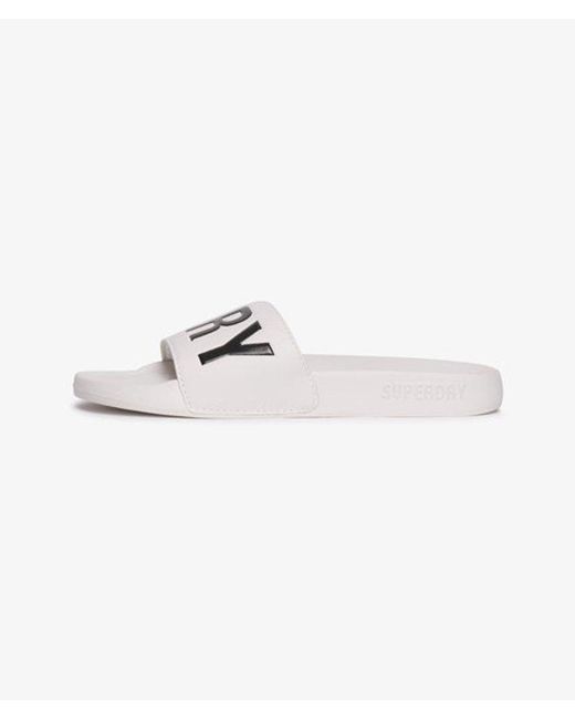 Superdry Code Core Badslippers in het White