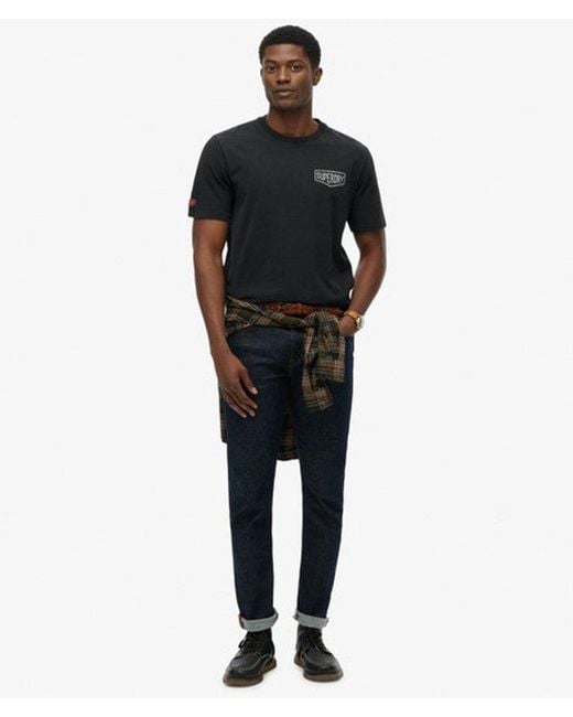 Superdry Black & Co Work Tab Loose T-shirt for men