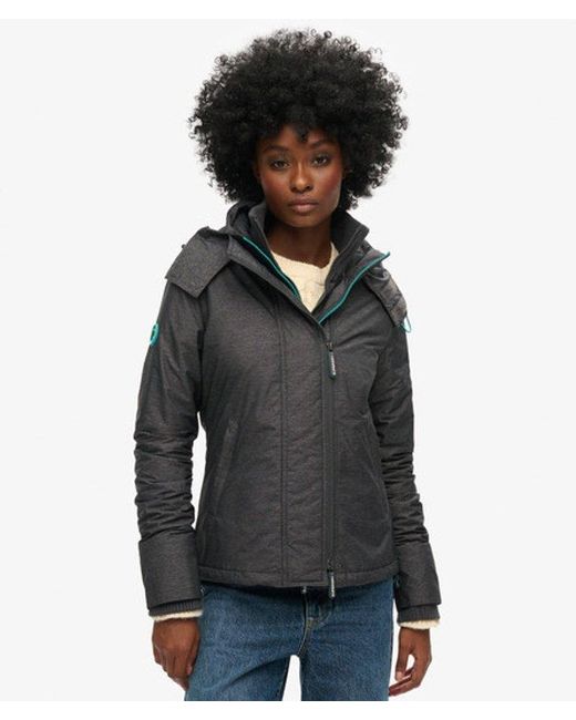 Superdry Black & Co Pop Zip Hooded Arctic Sd-windcheater Jacket
