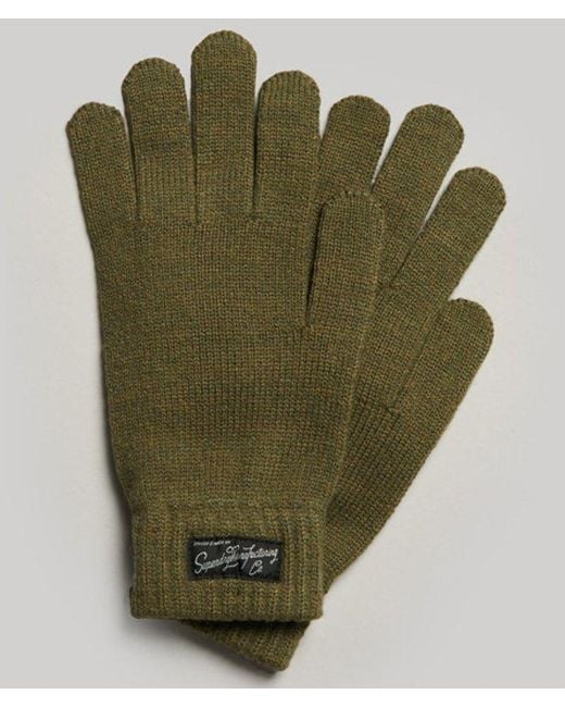 Superdry Green & Co Logo Patch Essential Gloves