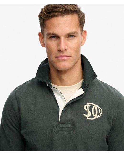 Superdry Green & Co Vintage Athletic Rugby Shirt for men