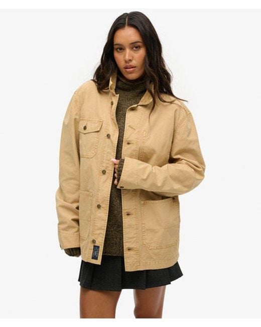 Superdry Natural & Co Cotton The Merchant Store Oversized Work Jacket