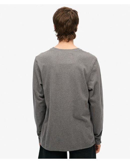 Superdry Gray & Co Vintage Athletic Chest Long Sleeve Top for men