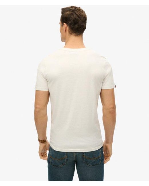 Superdry White Vintage Logo Tokyo Relaxed T-Shirt for men