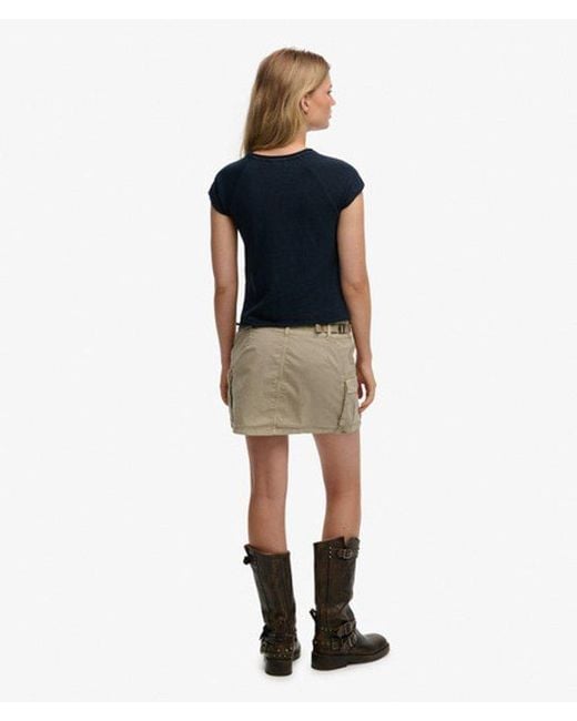 Superdry Blue & Co Cargo Mini Skirt