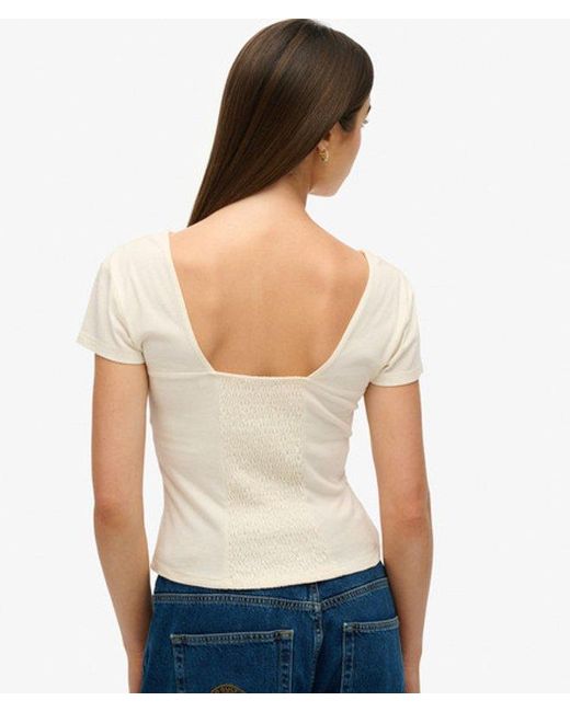 Superdry White & Co Cap Sleeve Corset Top