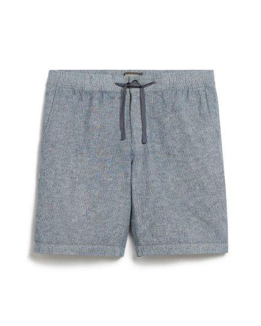 Superdry Blue Drawstring Linen Shorts for men