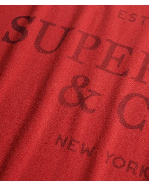 Superdry 1954 Company Relaxed T-shirt in het Red voor heren