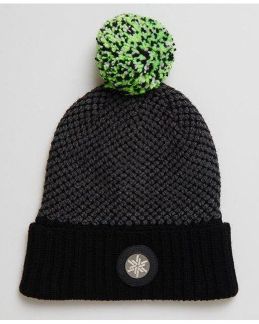 Superdry Purple Snow Beanie Onyx