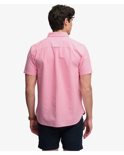 Superdry Pink & Co Preppy Oxford Short Sleeve Shirt for men