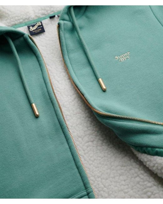 Superdry Green & Co Essential Borg Lined Zip Hoodie
