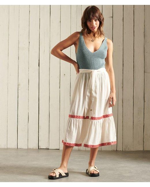 Superdry Natural & Co Midi Skirt
