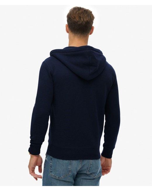 Homme Sweat À Capuche Zippé Logo Vintage Brodé Taille Superdry pour homme en coloris Blue