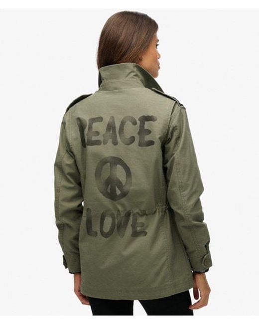 Superdry Veldjack Met Versieringen in het Green