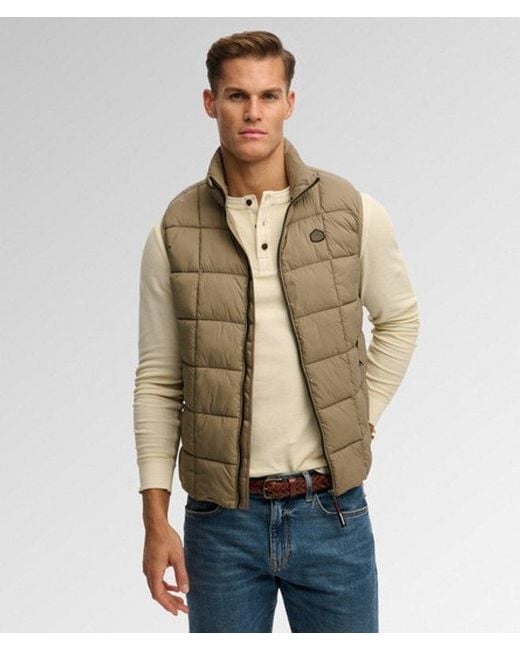 Superdry Green & Co Box Quilt Fuji Lite Gilet for men