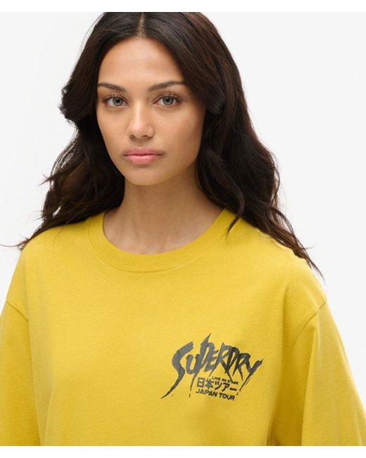 Superdry Yellow & Co Oversized Lo-fi Punk Graphic T-shirt