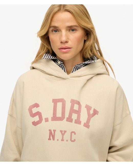 Superdry Brown & Co Athletic Essentials Relaxed Hoodie