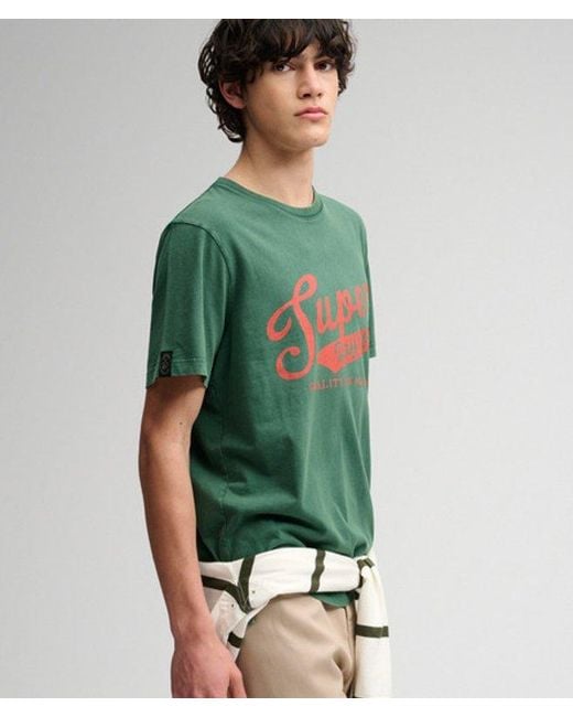 Superdry Green & Co Vintage Script T-shirt for men