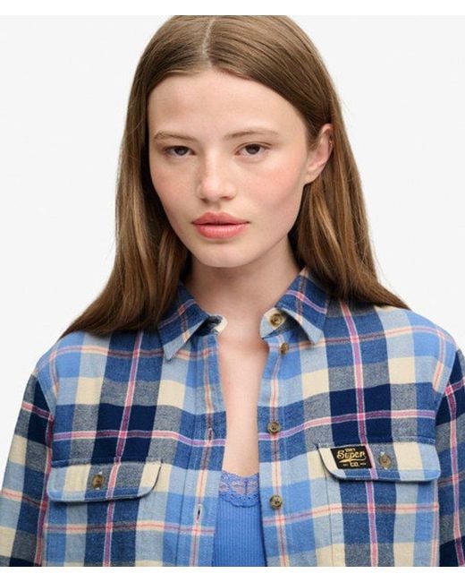 Superdry Blue Lumberjack Check Flannel Shirt