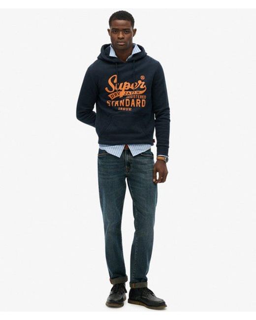Superdry Blue & Co Standard Script Hoodie for men