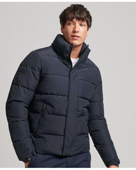 Superdry Blue Retro Puffer Jacket Eclipse for men