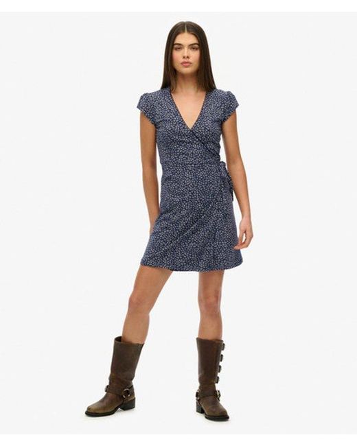 Superdry Blue & Co Athletic Essentials Wrap Dress