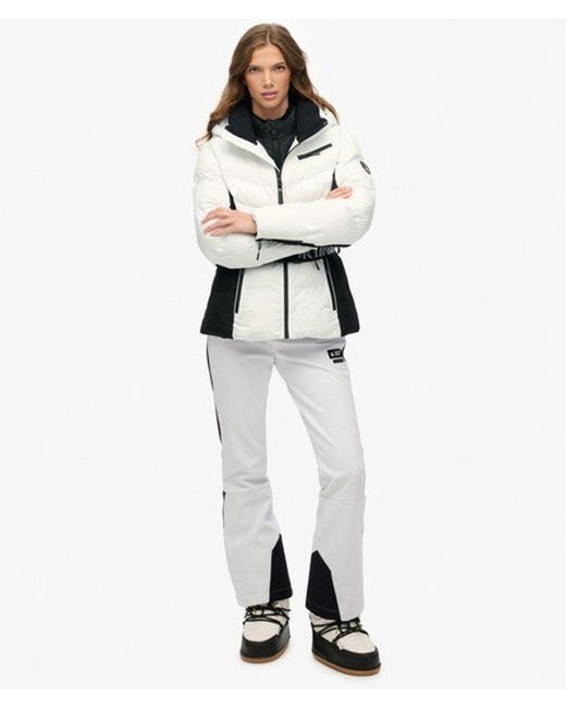 Superdry White & Co Luxe Belted Ski Padded Jacket