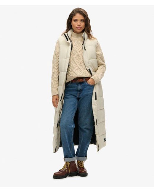Superdry Blue Ripstop Longline Puffer Gilet