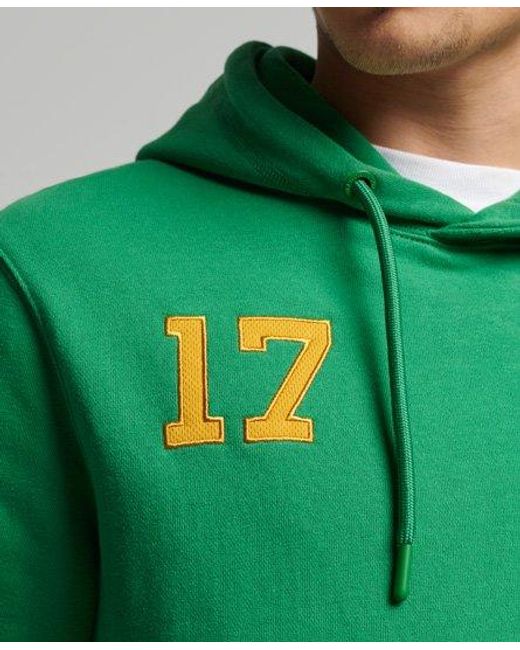 Superdry Green College Varsity Arch Mono Hoodie Oregon for men
