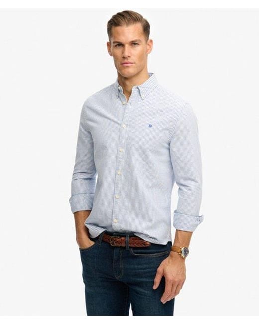 Superdry White & Co Preppy Oxford Long Sleeve Shirt for men