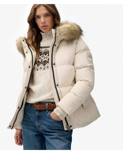 Superdry Natural Everest Five Baffle Puffer Jacket