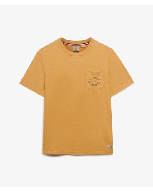Superdry Blue & Co Vintage Prep Relaxed Pocket T-shirt for men