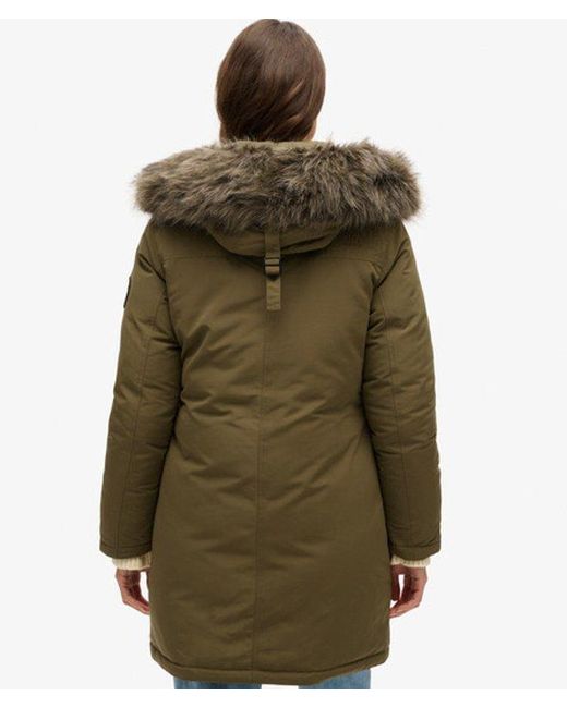 Superdry Everest Parka Van Imitatiebont in het Natural