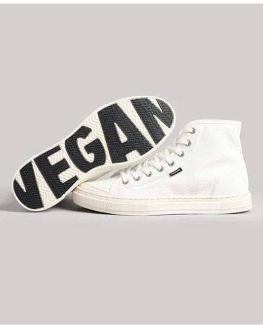 Superdry Metallic Vegan Canvas High Top Trainers for men