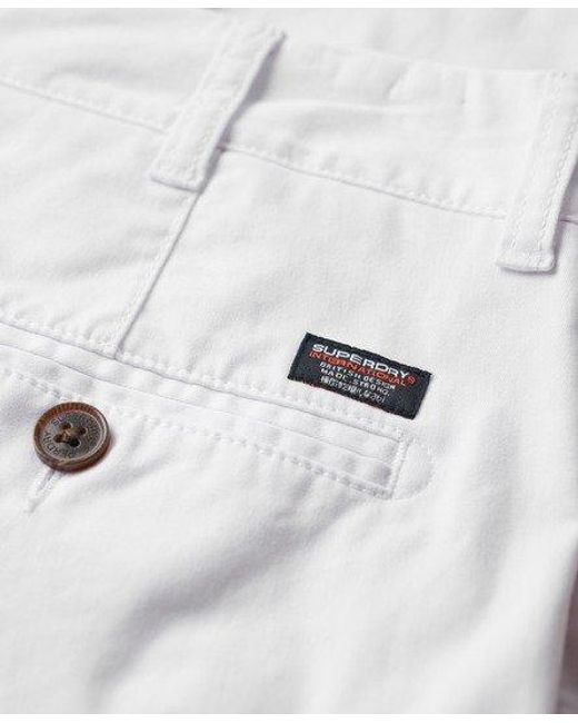 Superdry White Vintage Chino Shorts for men