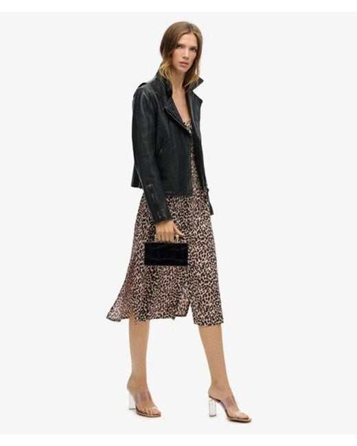Superdry Multicolor Printed Button-up Cami Midi Dress