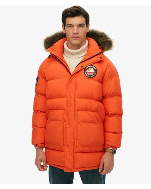 Superdry Orange & Co Everest Long Baffled Parka for men