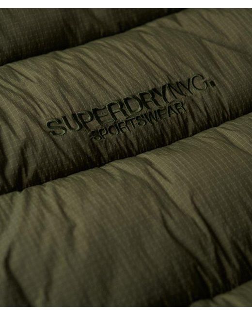 Superdry Green & Co Ripstop Long Puffer Coat for men